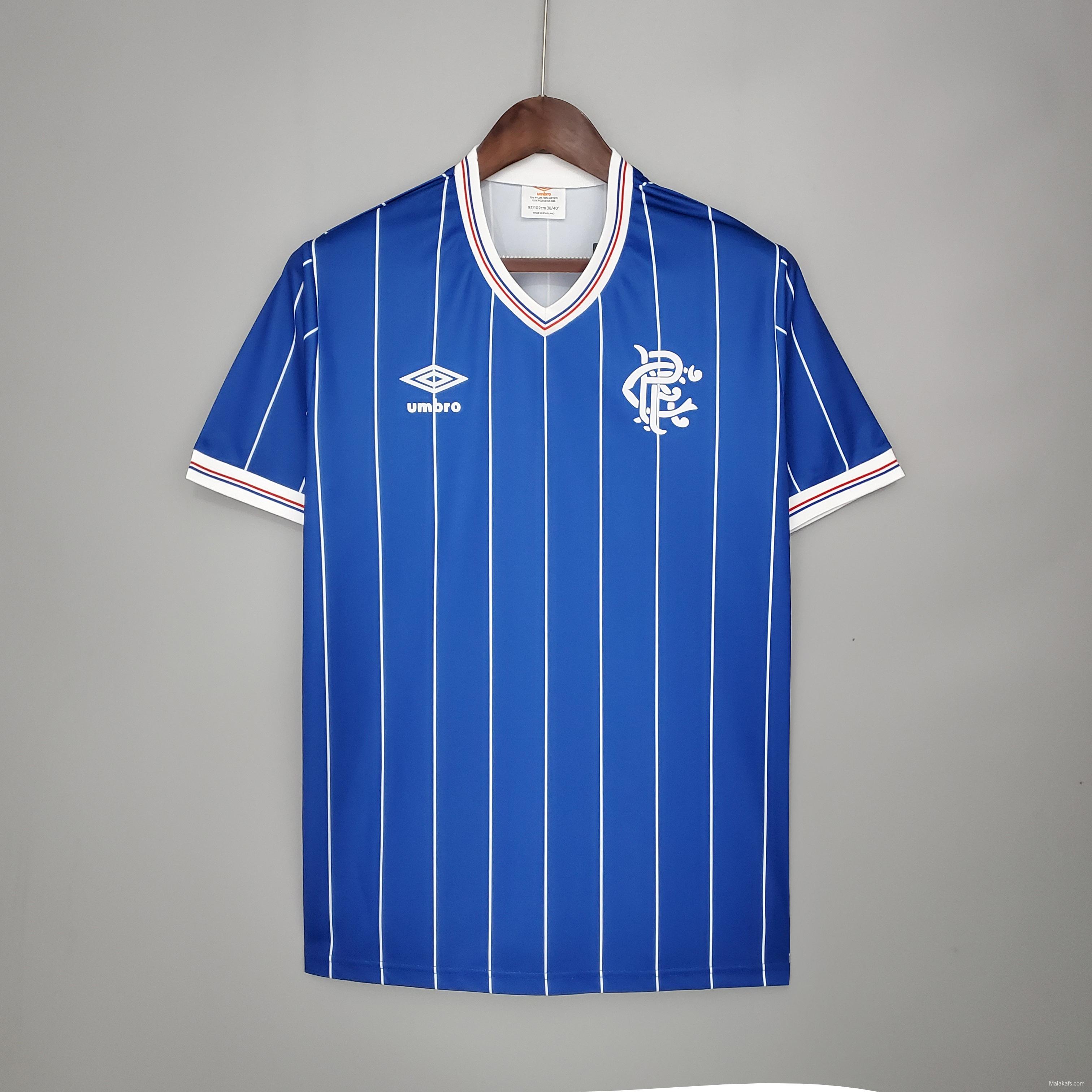 Retro Rangers 82/83 home Soccer Jersey