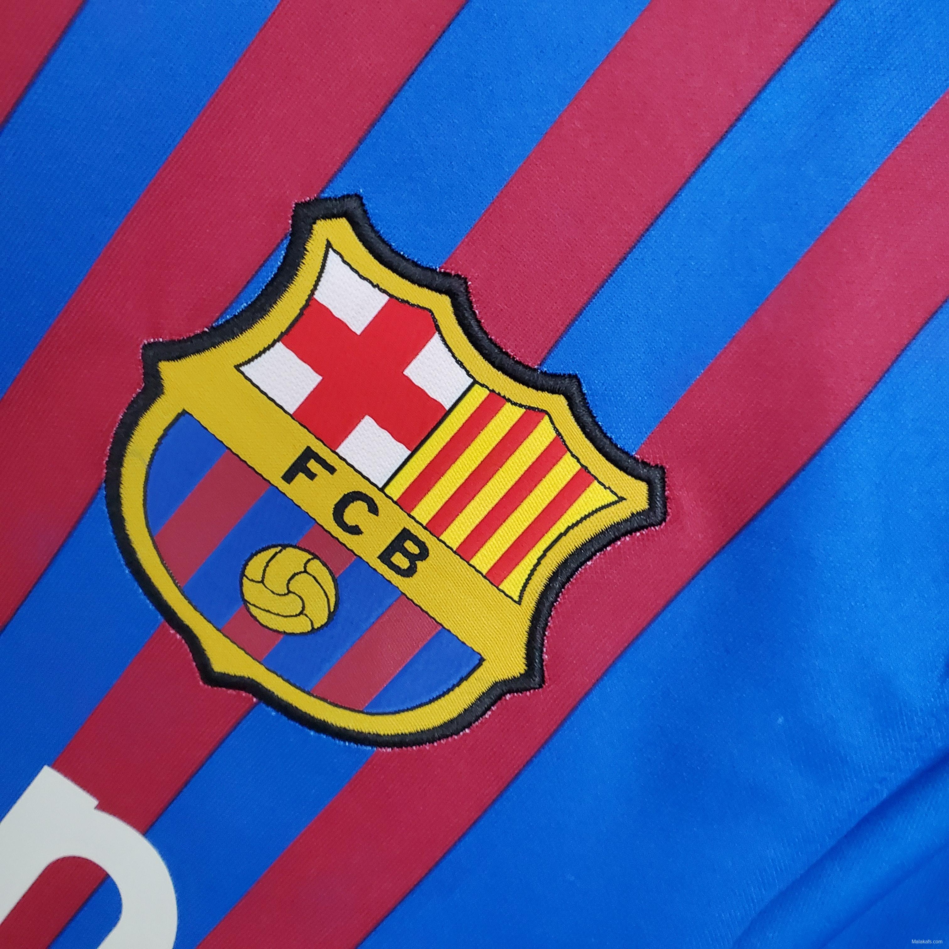 Barcelona 21/22 home Soccer Long sleeve Jersey