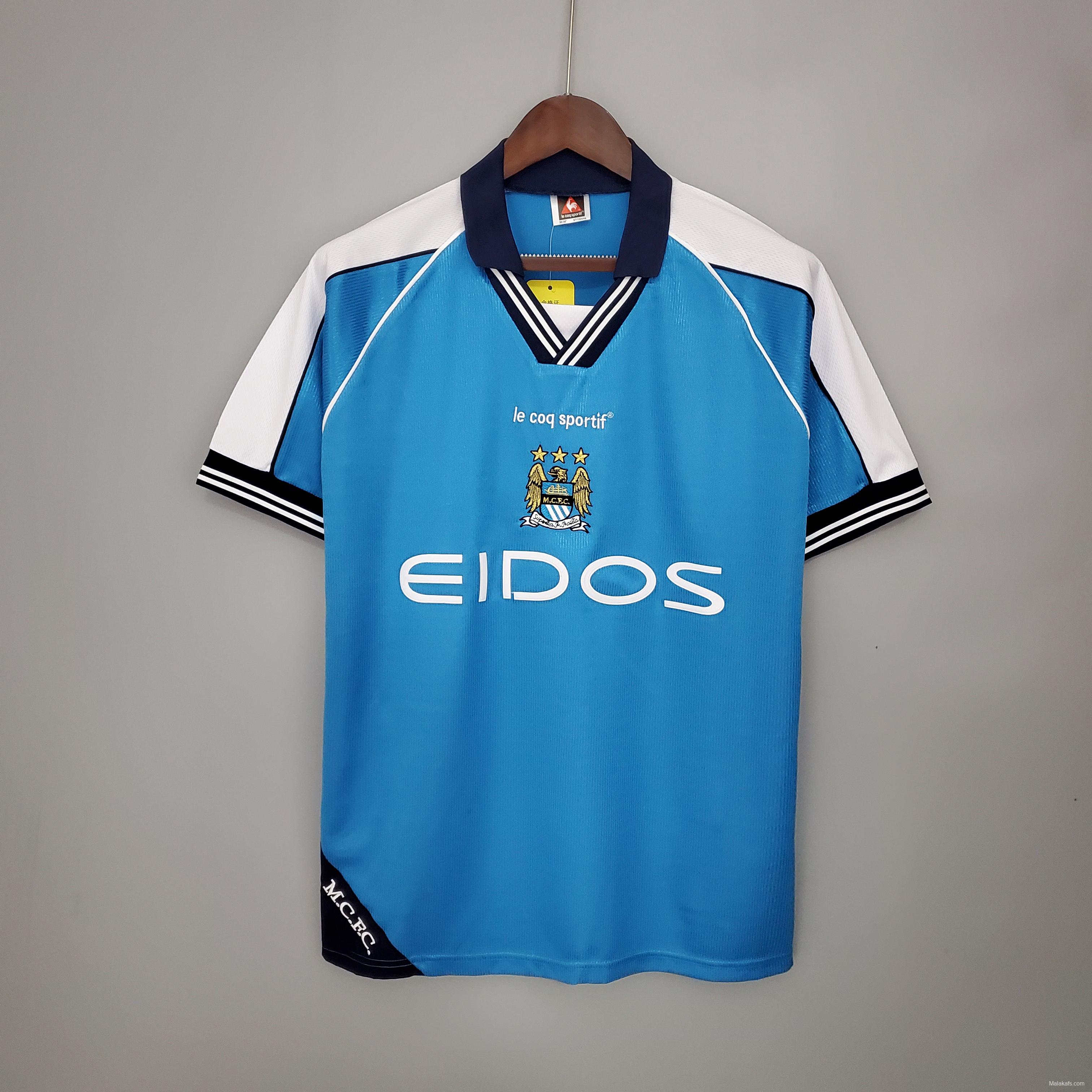 Retro Manchester City 99/01 home Soccer Jersey