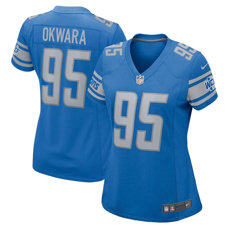 Women's Romeo Okwara Blue Player Limited Team Jersey