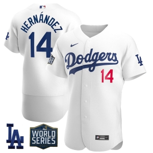 Men's Enrique Hernández White 2020 World Series Bound Authentic Player Team Jersey