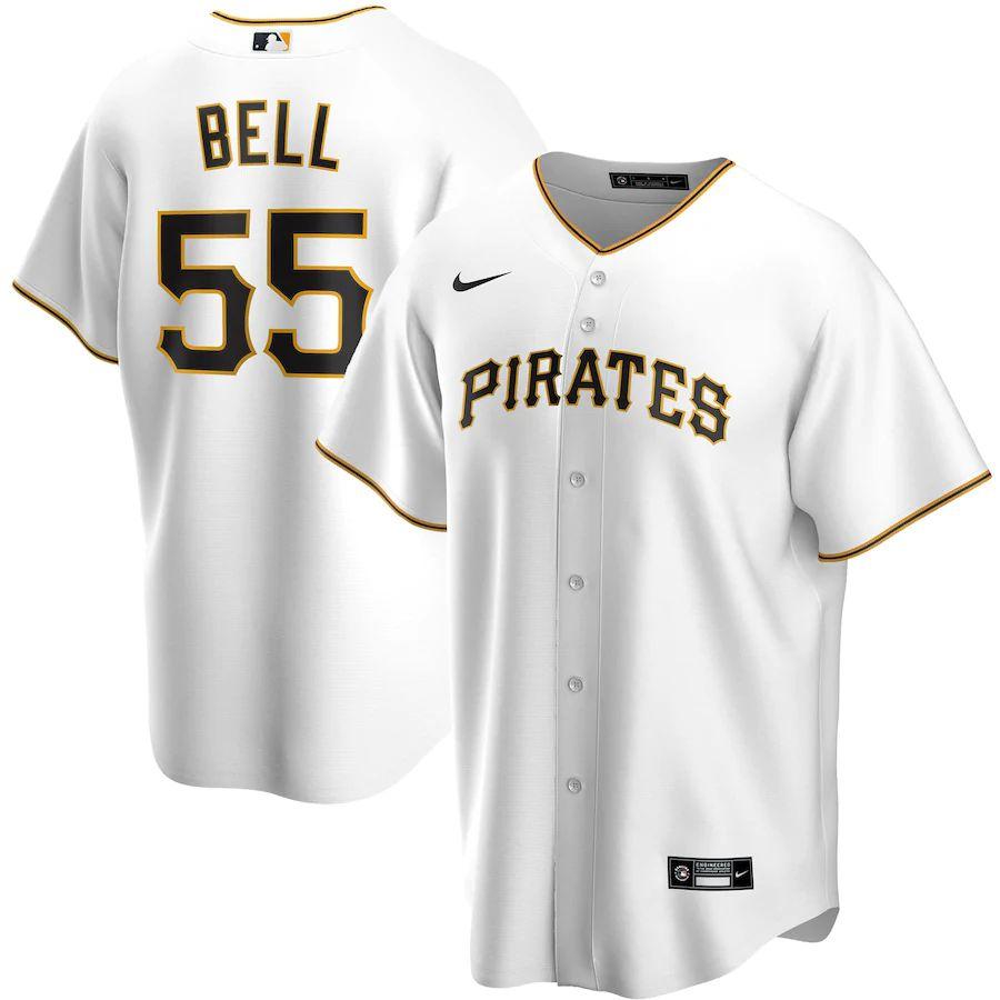 Men's Josh Bell White Home 2020 Player Team Jersey