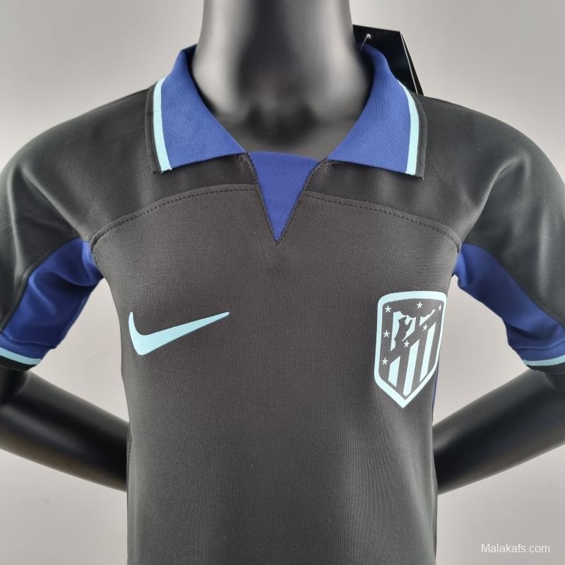 22/23 Kids Atletico Madrid Away 16-28 Soccer Jersey