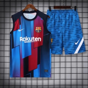 Barcelona 22/23 Pre-match Training Jersey Vest Red + Blue