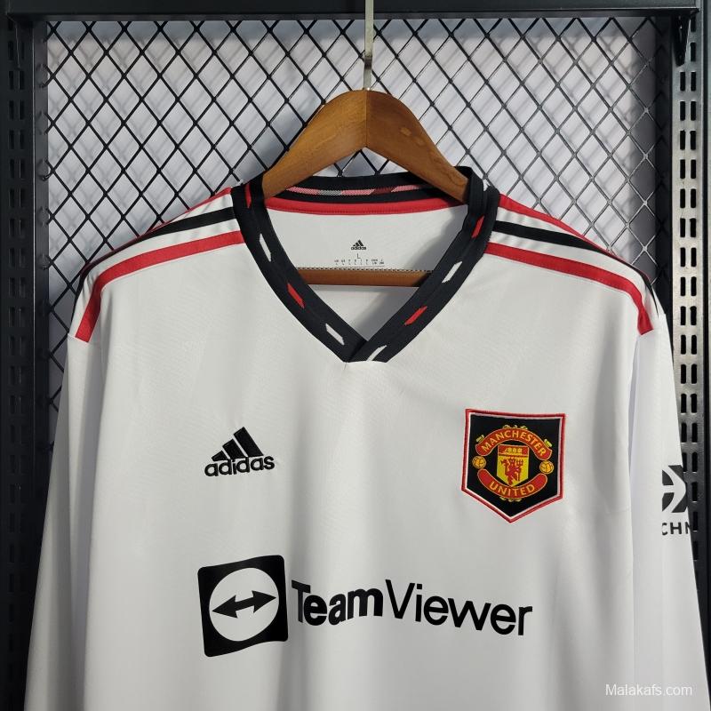 22/23 Long Sleeves Manchester United Away Soccer Jersey