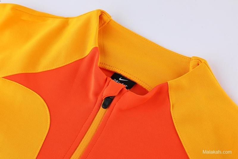 Netherlands 22/23  Yellow Full Zipper Tracksuit