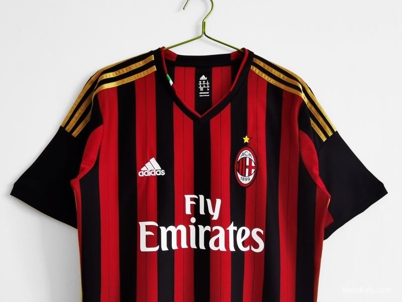 Retro 2013/14 AC Milan Home Soccer Jersey