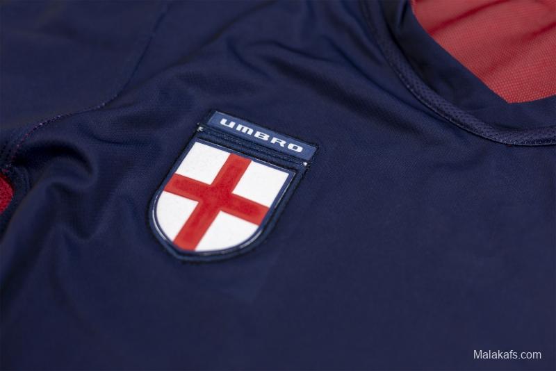 Retro 2002 England Away Reversible (Red/Navy) Soccer Jersey