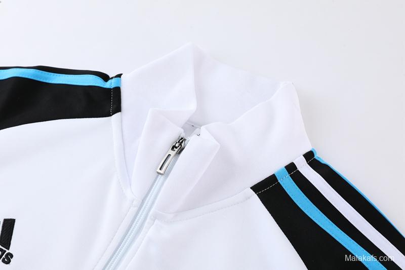 Argentina - 2 estrellas - White/Black Full Zipper Tracksuit