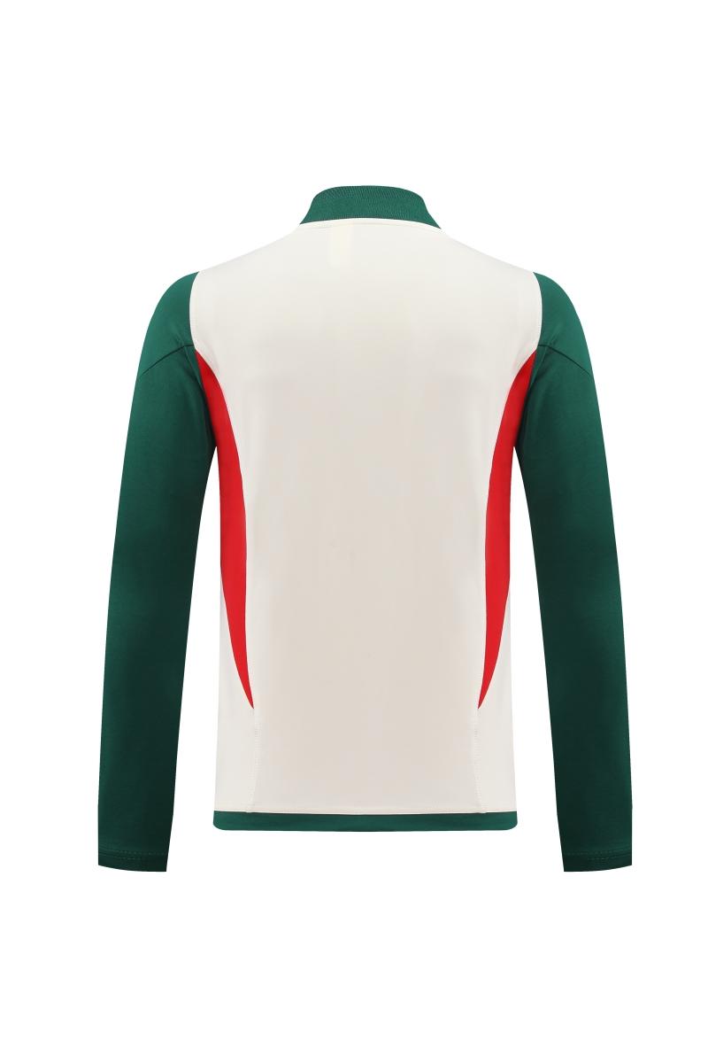 2022 Mexico White/Green Full Zipper Tracksuit