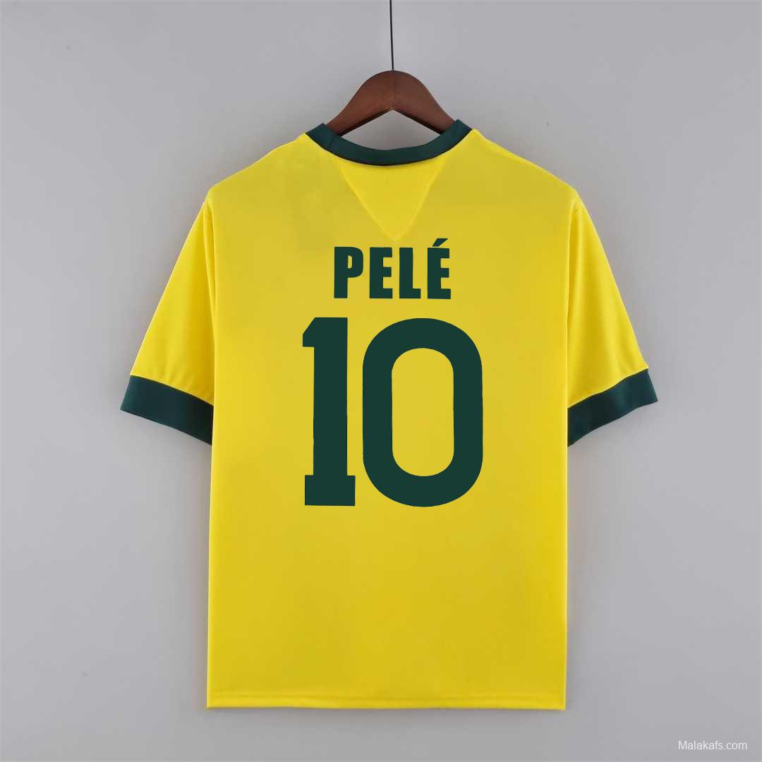 Brazil Retro 1970 Home #10 Pelé