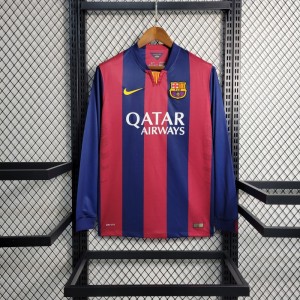 Retro14-15 Barcelona Home Long Sleeve Jersey