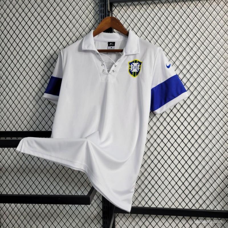 Retro 2004 Brazil White Jersey