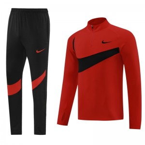 2024 Nike Red/Black Half Zipper Jacket+Pants