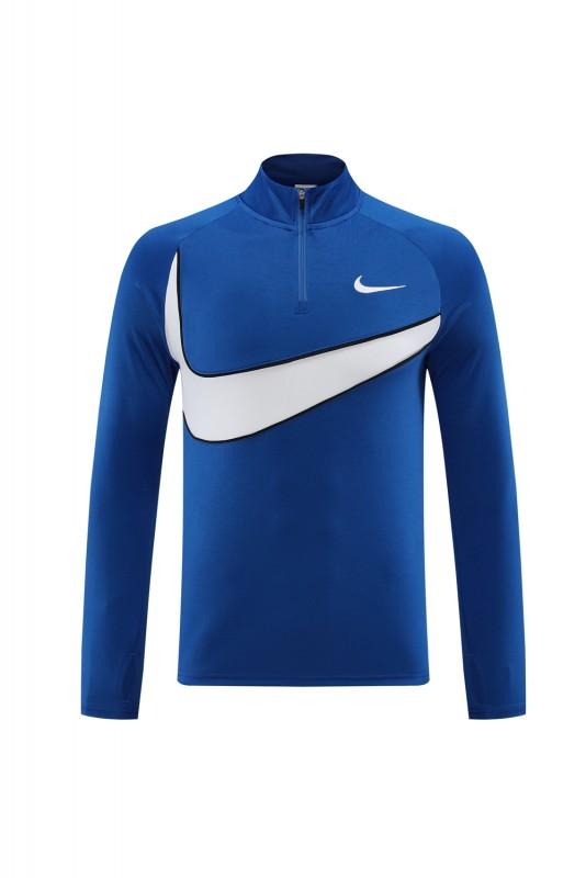 2024 Nike Blue/White Half Zipper Jacket+Pants