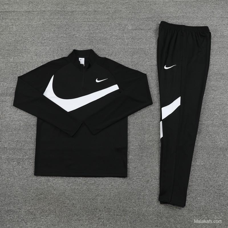 2024 Nike Black/White Half Zipper Jacket+Pants