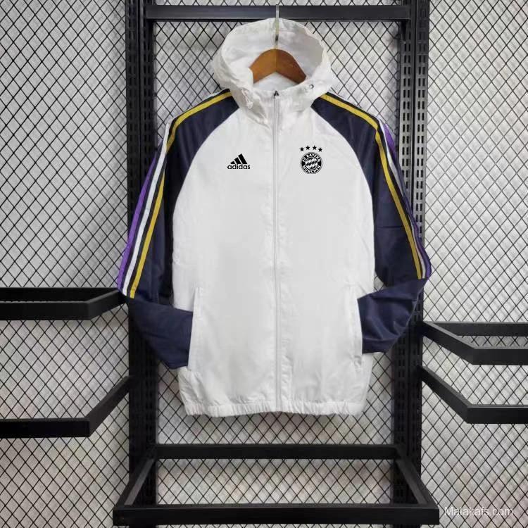 24/25 Bayern Munich White Windbreaker