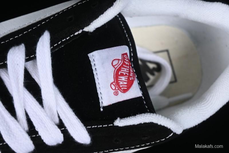 Vans Classics Knu Skool Coca-Cola Collaboration Black White Embroidery Chunky Tongue Sneakers - VN0009QC6BTI