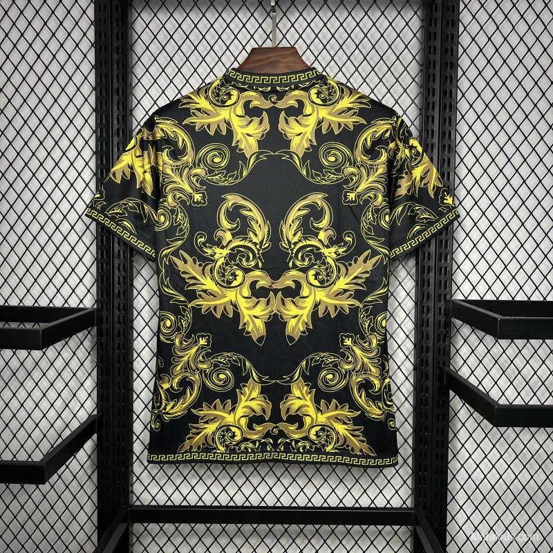 2024 Italy x Versace Gold/Black Special Jersey - Malaka