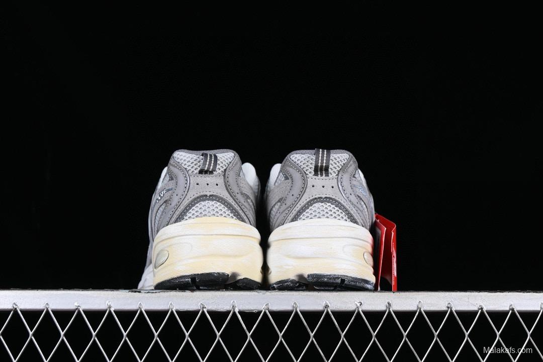 New Balance 530 Series Leather Distressed Retro Casual Running Shoes - MR530TG