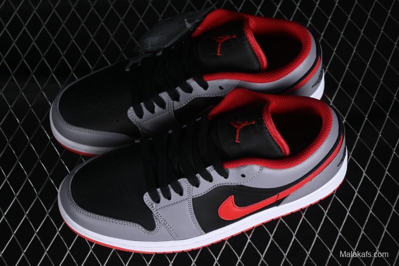 Nike Air Jordan 1 Low AJ1 Cement Grey Low-Top Casual Sneakers - 553558-060