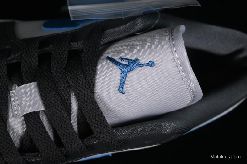 Nike Air Jordan 1 Low AJ1 Black Grey Blue Swoosh Low-Top Lifestyle Basketball Shoes - DC0774-040