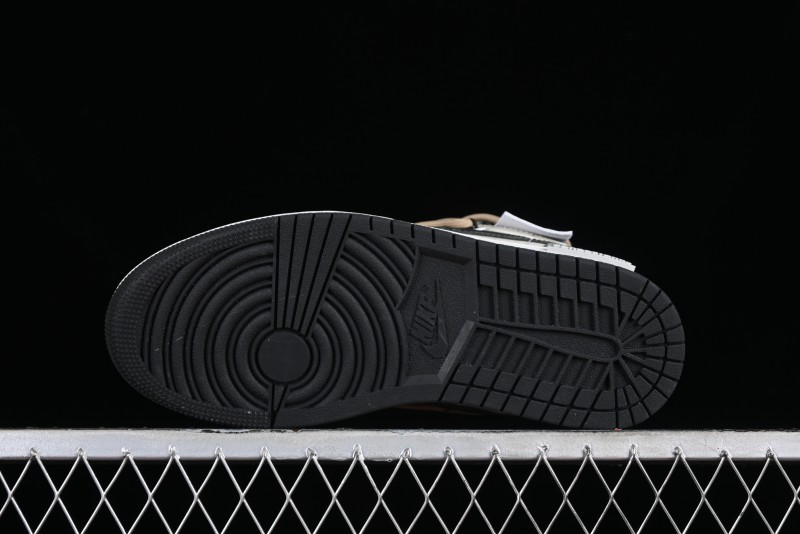 Nike Air Jordan 1 Low Customized Panda Mischief Jungle Adventure Casual Sneakers - 553558-040
