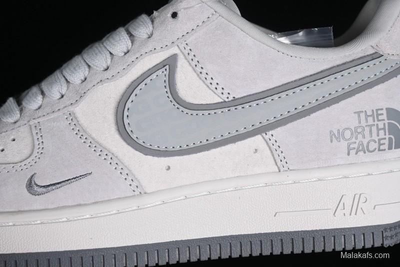 Nike Air Force 1 '07 Low The North Face CDG Collaboration - Light Grey Pigskin Low-Top Casual Sneakers - HD1968-016