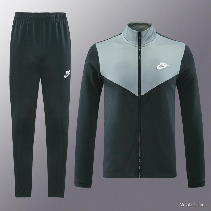 2024 NIKE Black/Grey Full Zipper Jacket +Long Pants