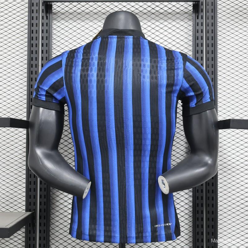 Player Version 25/26 Inter Milan Home Jersey With Sponsor