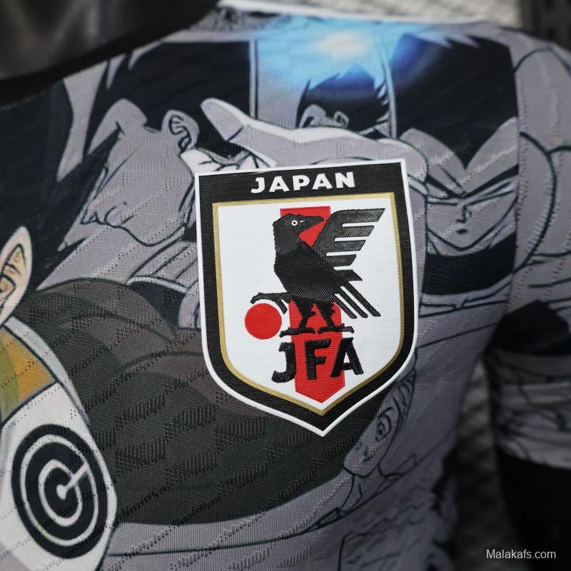 Player Version 2025 Japan National Team Dragon Ball Z Vegeta Grey with Anime Graphic Jersey
