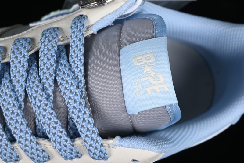 Nike Air Force 1 '07 Low Bape Collaboration - Light Grey Blue Casual Sneakers BB9599-204