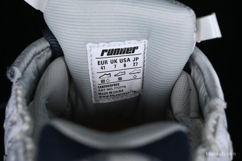 Balenciaga Runner Kith Four Color Retro Casual Sneakers - W3RMU9154