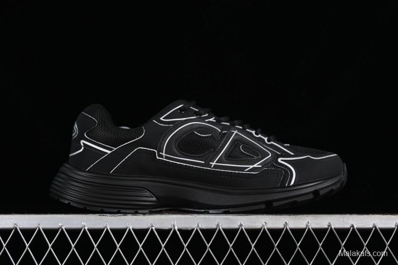 Dior B30 Sneakers with Reflective CD30 Logo and Lightweight Rubber Sole - CD30