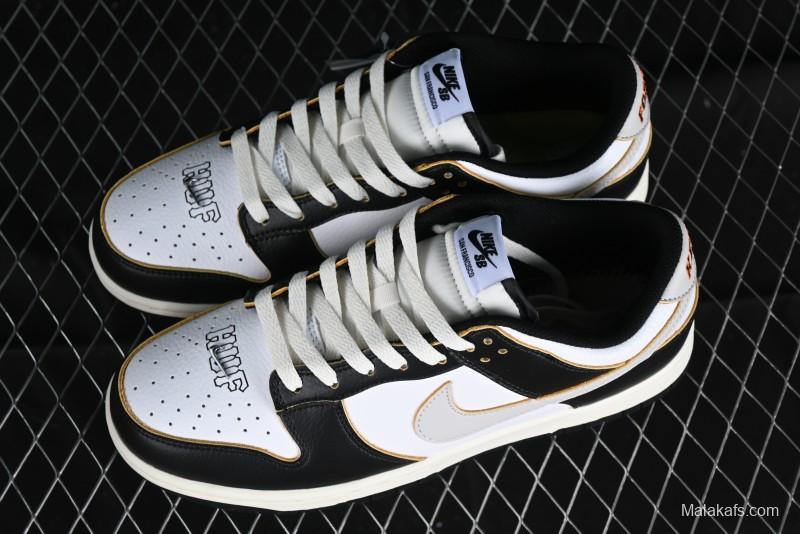 Nike HUF x SB Dunk Low "San Francisco" Black White Panda Skateboarding Shoes - FD8775-001