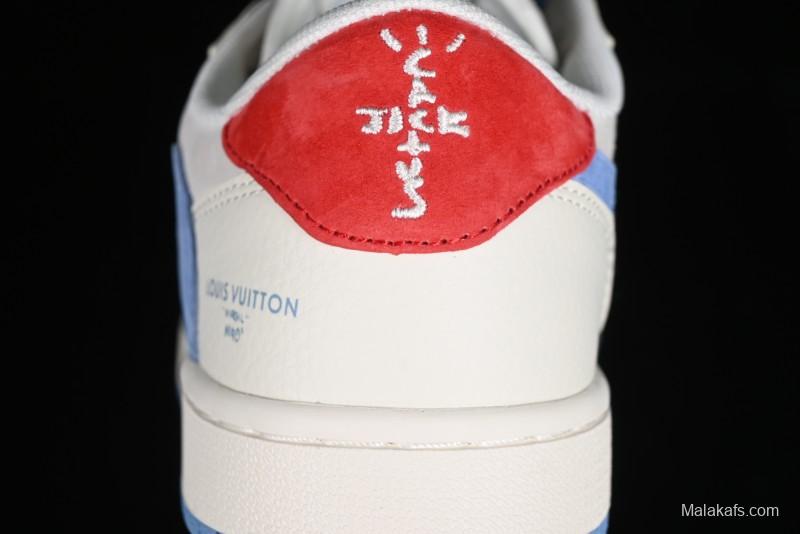 Nike Travis Scott x Fragment Design x Air Jordan 1 Low OG SP AJ1 LV Collaboration Casual Sneakers - XY2688-101