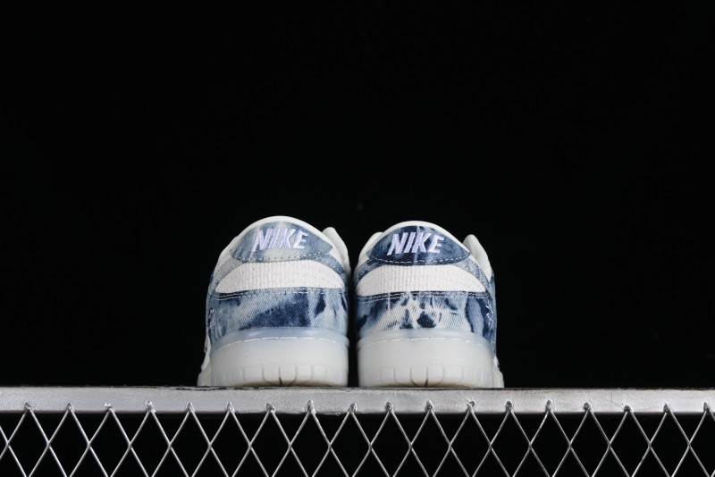 Nike SB Dunk Low Stussy Collaboration - Crystal Denim Anniversary Custom Low-Top Casual Skate Shoes - JH8039-937