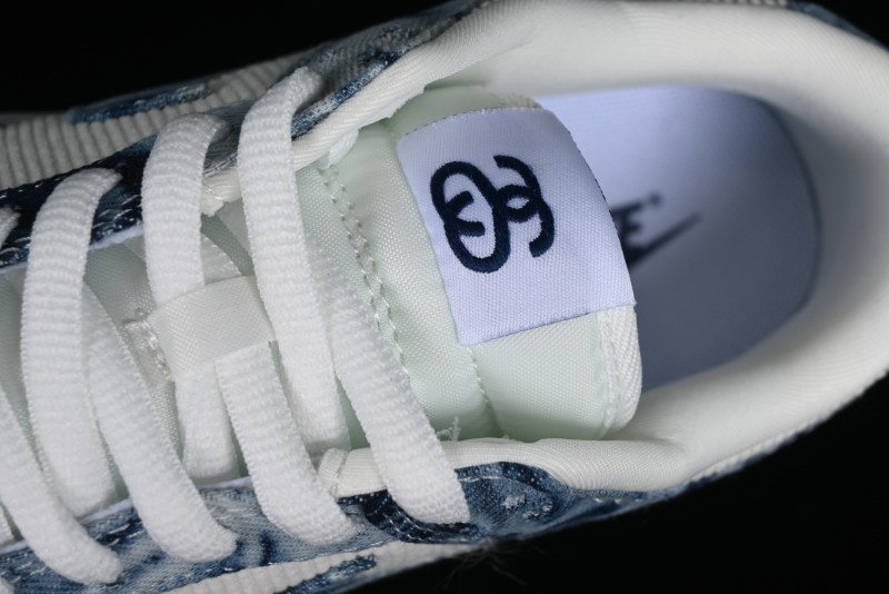 Nike SB Dunk Low Stussy Collaboration - Crystal Denim Anniversary Custom Low-Top Casual Skate Shoes - JH8039-937