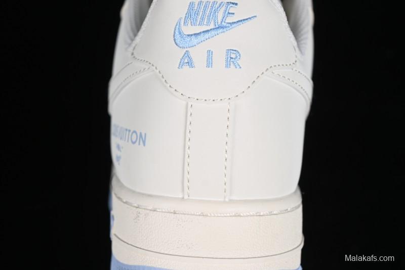 Nike Air Force 1 '07 Low LV Collaboration - Off White Ice Blue Casual Sneakers BB9599-203