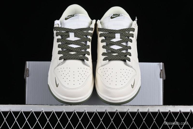 Nike SB Dunk Low Collaboration Triple Swoosh Military Green Colorway Low-Top Casual Skateboarding Shoes - NK5639-323