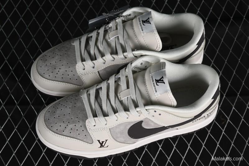 Nike Dunk Low LV Collaboration High-End Custom SB Low-Top Casual Skate Shoes - FC1688-400
