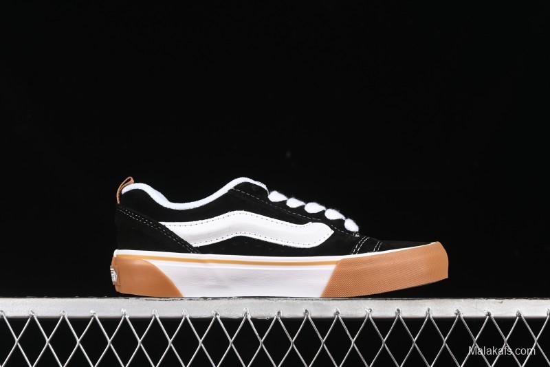 Vans Knu Skool Low Top Retro Casual Vulcanized Skate Shoes with Chunky Tongue - VN0009QCCJI