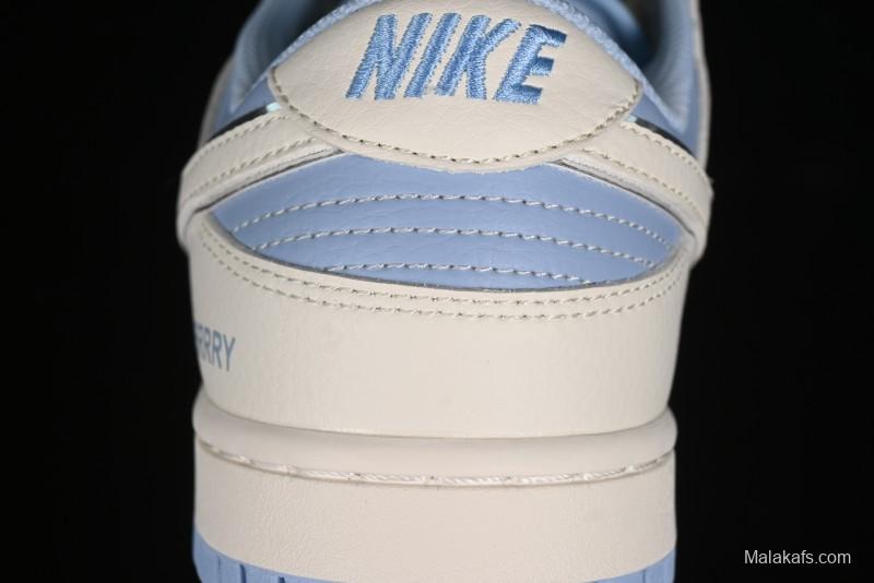Nike SB Dunk Low Burberry Collaboration - Bondi Blue Anniversary High-End Custom Low-Top Casual Sneakers - BB5252-601