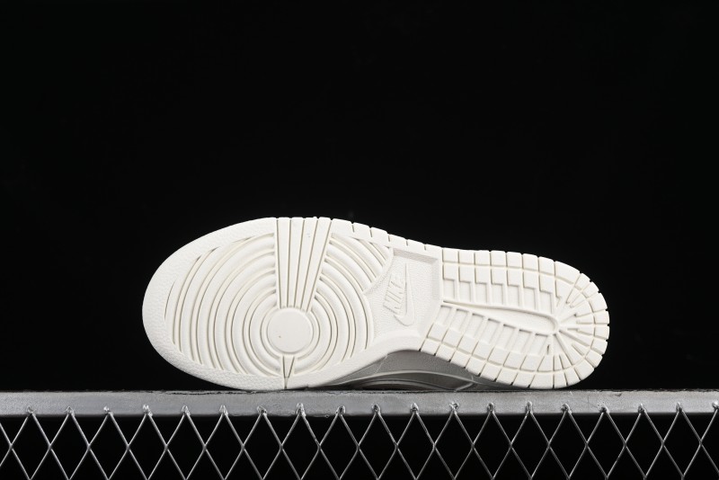 Nike SB Dunk Low Supreme Collaboration - Off White Gray Swoosh Anniversary Custom Low-Top Casual Skate Shoes - DQ1098-392