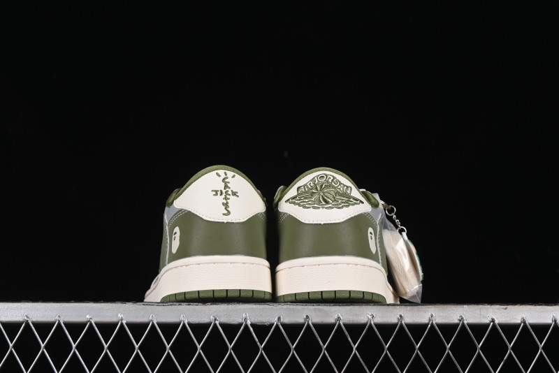 Nike Travis Scott x Fragment Design x Air Jordan 1 Low OG SP AJ1 Bape Collaboration - BB6511-621