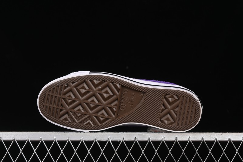 Converse One Star Retro Low-Top Skate Shoes in Purple Suede - 171586C