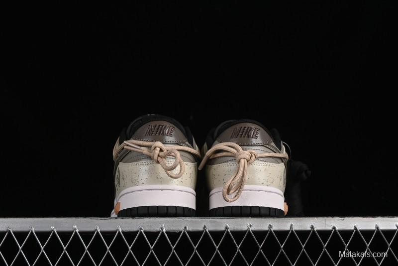 Nike Dunk Low Panda Prank Summer Theme Love Khaki Pudding Milk Tea SB Strap Low-Top Casual Sneakers - CW1590-100