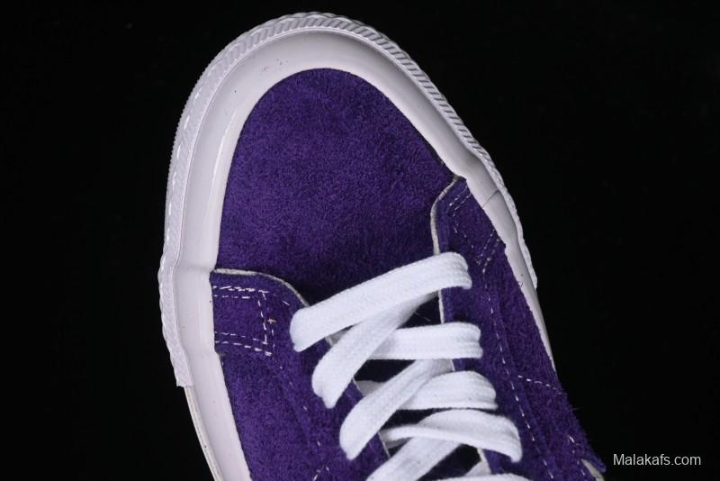 Converse One Star Retro Low-Top Skate Shoes in Purple Suede - 171586C