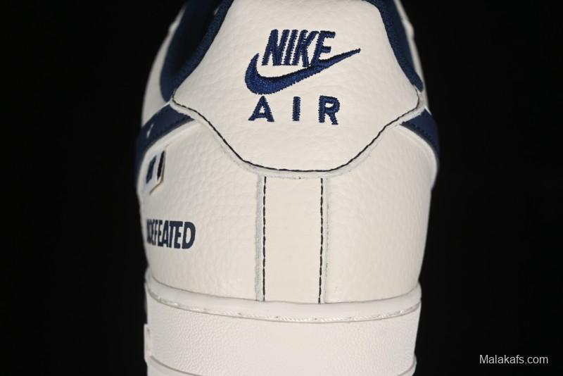 Nike Undefeated x Air Force 1 Low Casual Sneakers in Dark Blue Hemp with Reflective Details - UT2023-205