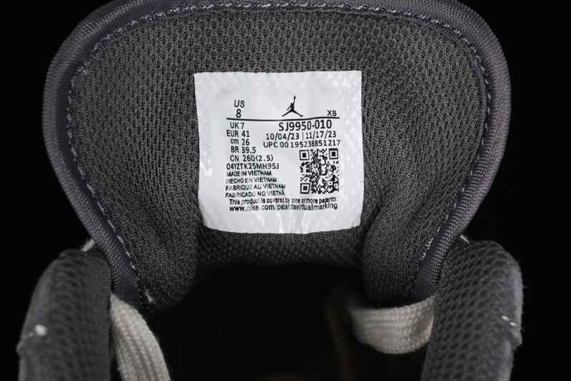 Nike Air Jordan 1 Low AJ1 Stussy Collaboration - Grey Pigskin Custom Low-Top Basketball Shoes - SJ9950-010